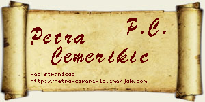 Petra Čemerikić vizit kartica